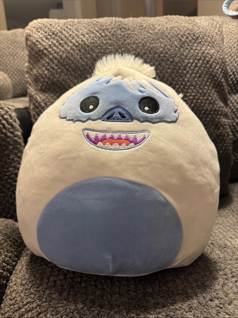 Squishmallows Cream and Light Blue Yeti Plush